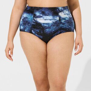 ❤️NWT VINTAGE TORRID SWIM BOTTOM BRIEF TUMMY CONTROL HIGH WAIST RUCHED PLUS SIZE